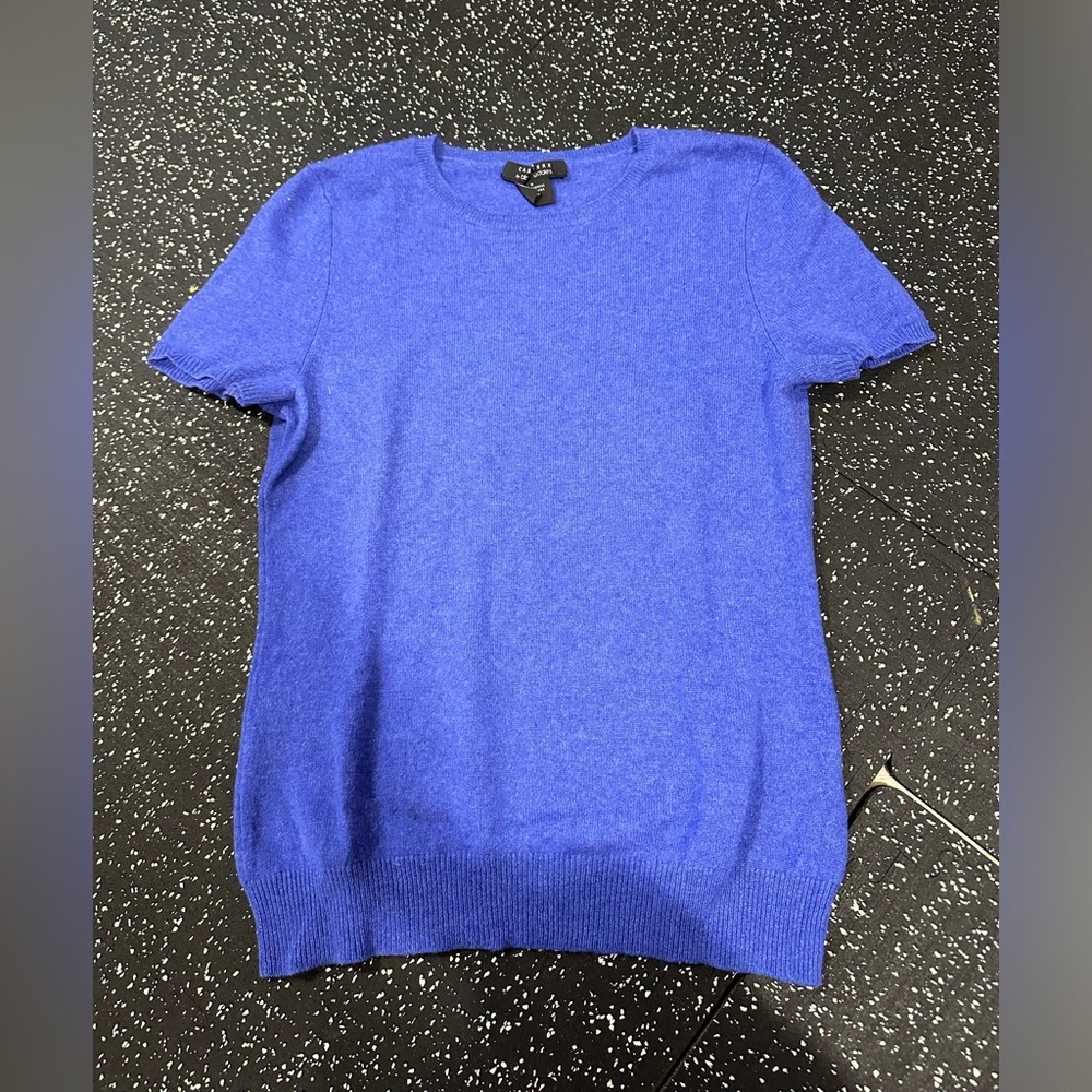 Women cashmere short sleeve sweater